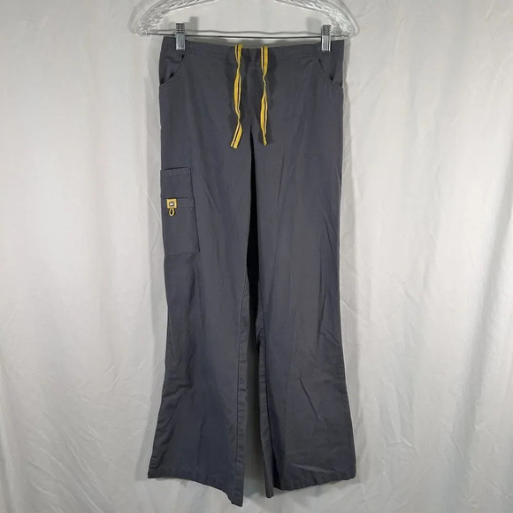 Spread Good Cheer Scrub Pants Women's Small Grey Cargo Pocket Pull On - Picture 1 of 9